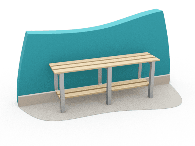 Wall Seat cloakroom bench