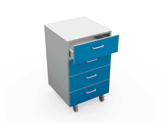 Single 4 drawer unit