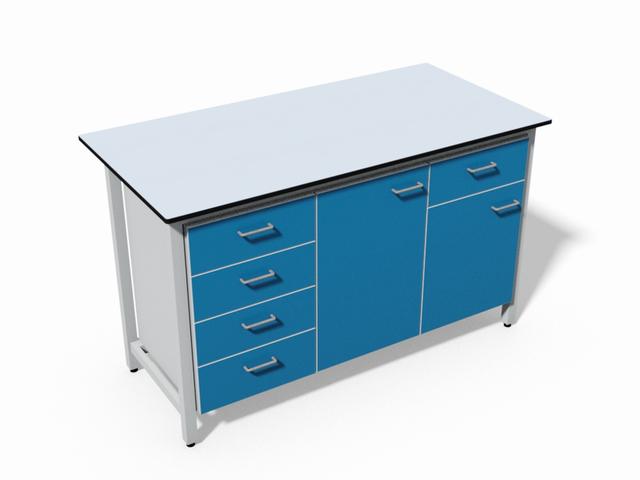 Free Standing table with units