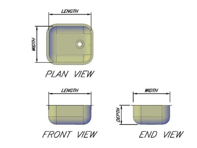 Underslung bowl dimensions