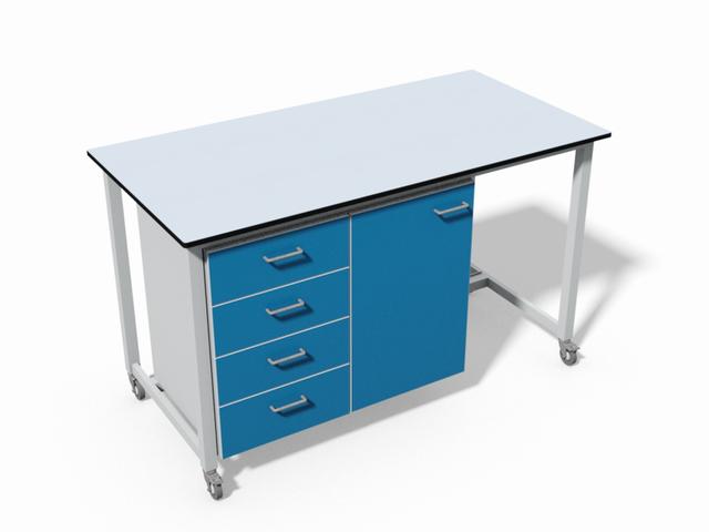 Mobile table with units
