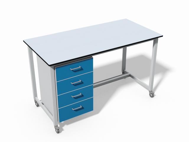 Mobile table with unit