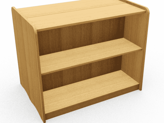 Free standing double sided library unit 