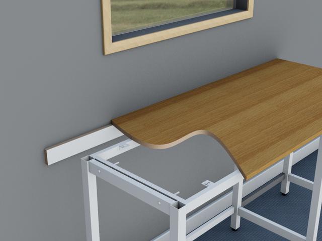 A Frame support system with Beech laminate worktop
